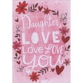 thumbnail image 1 of Designer Greetings Daughter, Love Love Love You: Red Flowers and Hearts on Pink Valentine's Day Card for Daughter, 1 of 2