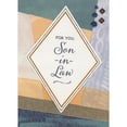 thumbnail image 1 of Designer Greetings Die Cut 3D Diamond Shaped Frame and Wide Ribbon Over Geometric Shapes Hand Decorated Father's Day Card for Son-in-Law, 1 of 2