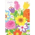 thumbnail image 1 of Designer Greetings Easter Is: Simply Drawn Colorful Pink, Purple, Orange and Yellow Flowers Easter Card, 1 of 2
