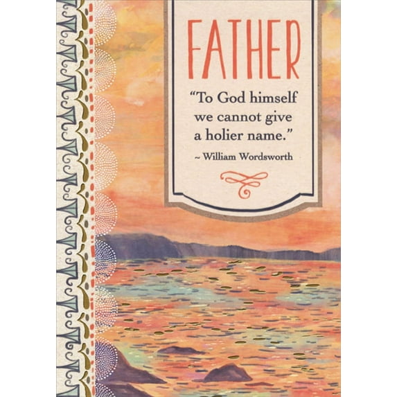 Designer Greetings Embossed Father's Day Greeting Cards, Heavy Cardstock Orange Blue, 5.75x8 inches