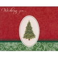 thumbnail image 1 of Designer Greetings Evergreen Tree in Oval Frame Box of 18 Christmas Cards, 1 of 2
