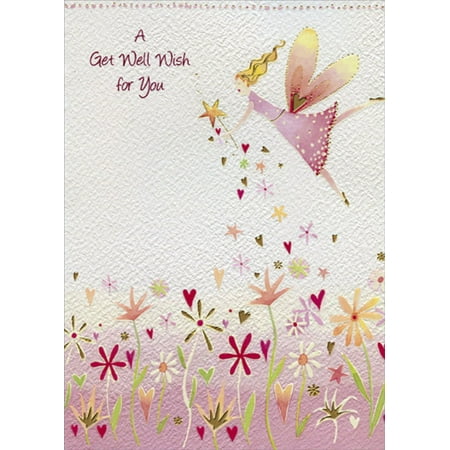 Designer Greetings Fairy Holding Star Wand Get Well Card
