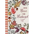 thumbnail image 1 of Designer Greetings Fall Leaves, Vines, Acorns and Plaid Border Thanksgiving Card for Niece and Husband, 1 of 2