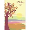 thumbnail image 1 of Designer Greetings Father You're the Best: Burgundy Tree with Orange and Gold Foil Leaves Father's Day Card, 1 of 2