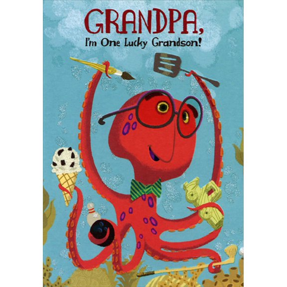 Designer Greetings Father's Day Card, Heavy Cardstock Blue, 5.25" x 7.5"