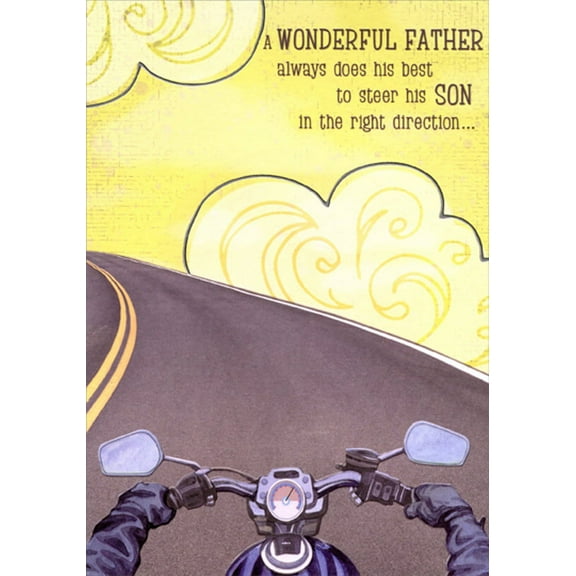 Designer Greetings Father's Day Card, Heavy Cardstock Yellow, 7.50" x 5.25"