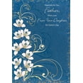 thumbnail image 1 of Designer Greetings Father with Love: White Flowers, Gold Swirls on Blue Father's Day Card from Daughter, 1 of 2