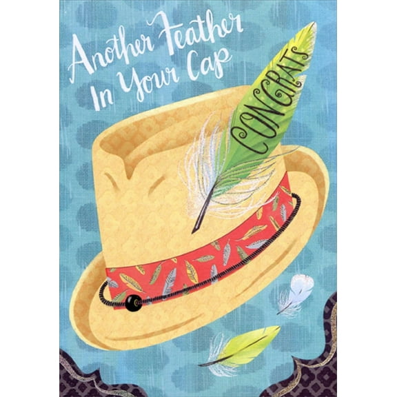 Designer Greetings Feather in your Cap Achievement Congratulations Card