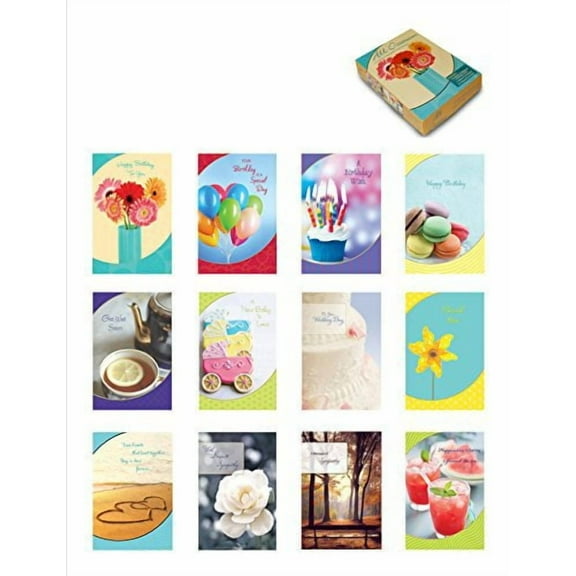 Designer Greetings Foiled Embossed Greeting Cards for All Occasions, Assorted (658-00118-000)