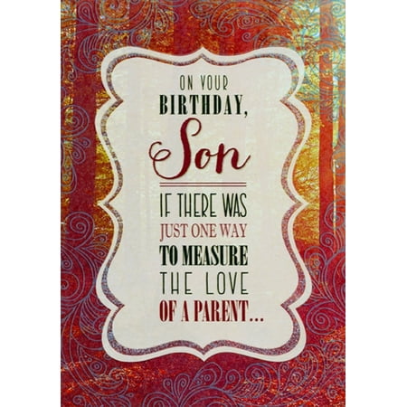 Designer Greetings Forest in Dark Red: Just One Way To Measure Birthday Card for Son