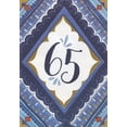 thumbnail image 1 of Designer Greetings Gold Foil Border Die Cut Tip On Diamond on Blue Patterns Hand Decorated Keepsake Age 65 / 65th Birthday Card, 1 of 2