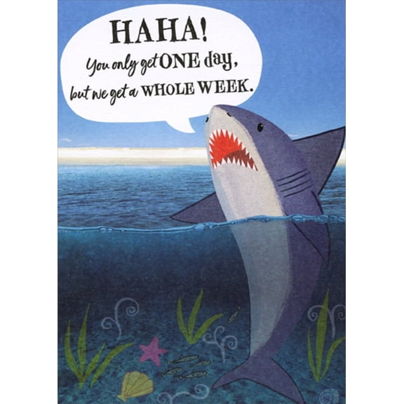 Designer Greetings Ha Ha : Shark Week Taunt Funny / Humorous Birthday Card