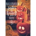 thumbnail image 1 of Designer Greetings Halloween Smiles : 3 Pumpkins on Stairs Halloween Card, 1 of 2