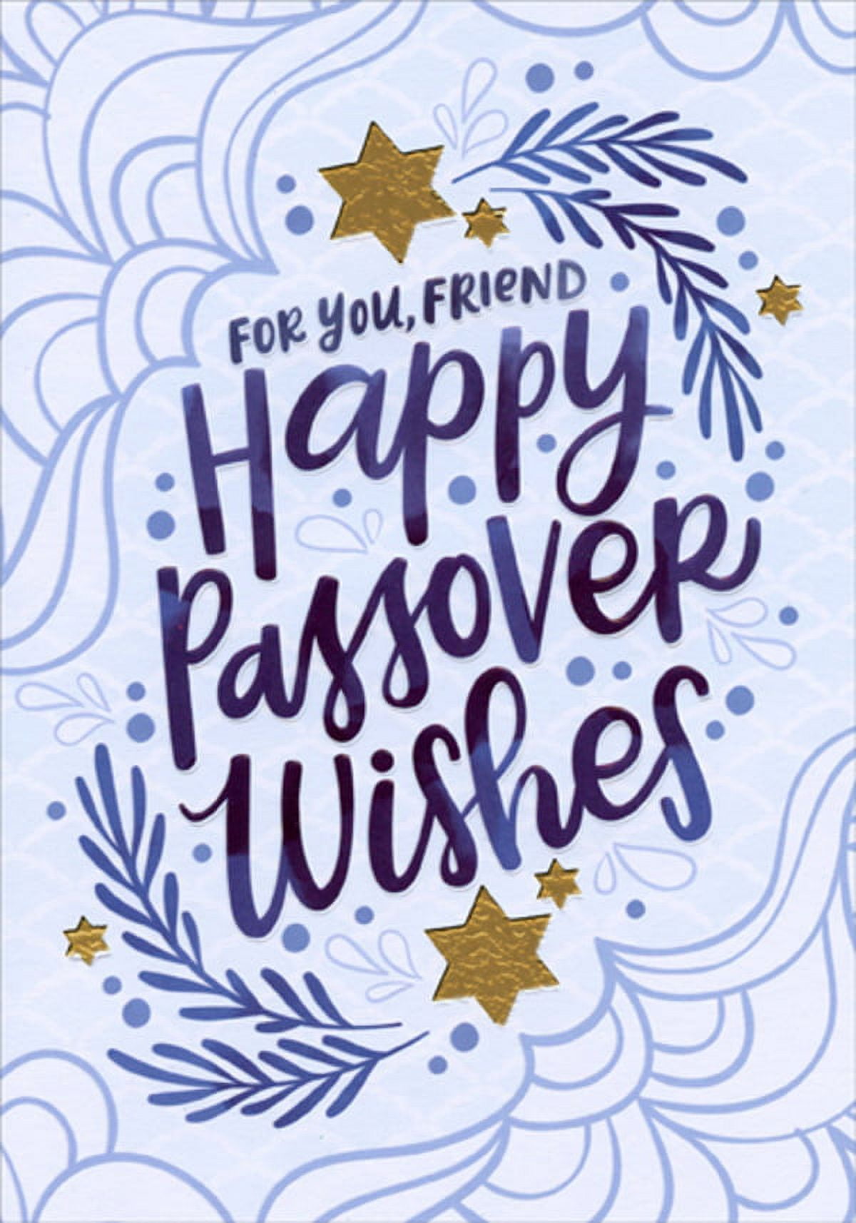 Designer Greetings Happy Passover Wishes Gold Foil Stars Friend Passover Card 2018