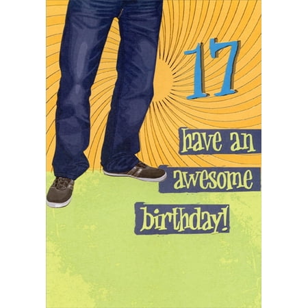 Designer Greetings Have an Awesome Birthday Age 17 / 17th Birthday Card for Him
