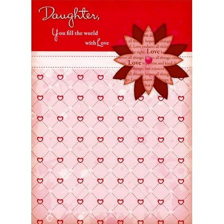Designer Greetings Heart Wallpaper and Flower: Daughter Mother's Day Card