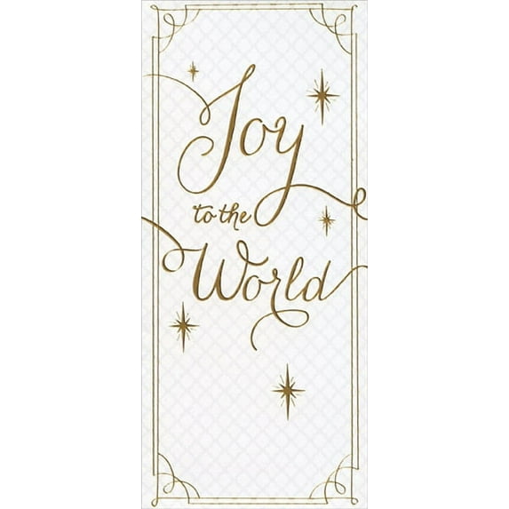 Designer Greetings Joy to the World Gold Foil 8 Christmas Gift Card / Money Holders