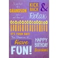 thumbnail image 1 of Designer Greetings Kick Back and Relax Text on Purple Grandson Birthday Card, 1 of 2