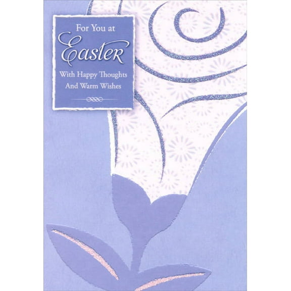 Designer Greetings Large Flower on Periwinkle Easter Card
