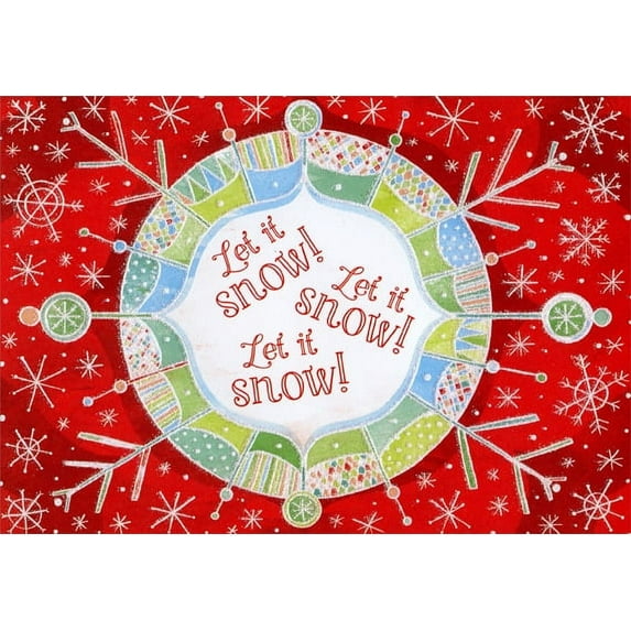 Designer Greetings Let it Snow: Snowflakes Christmas Card (1 card/1 envelope)