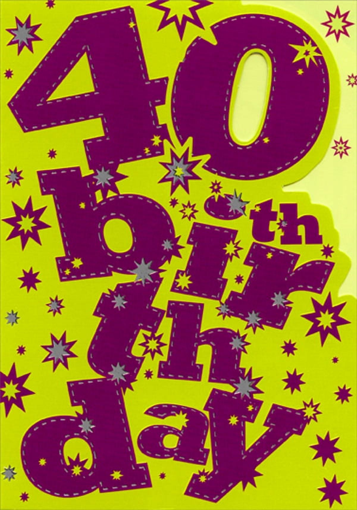 Funny 40th Birthday Card – Caution Speed Limit Sign Design | 5x7 Inch Humorous Milestone Greeting