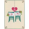 thumbnail image 1 of Designer Greetings Mr. and Mrs. Signs on Blue Chairs Wedding Congratulations Card, 1 of 2