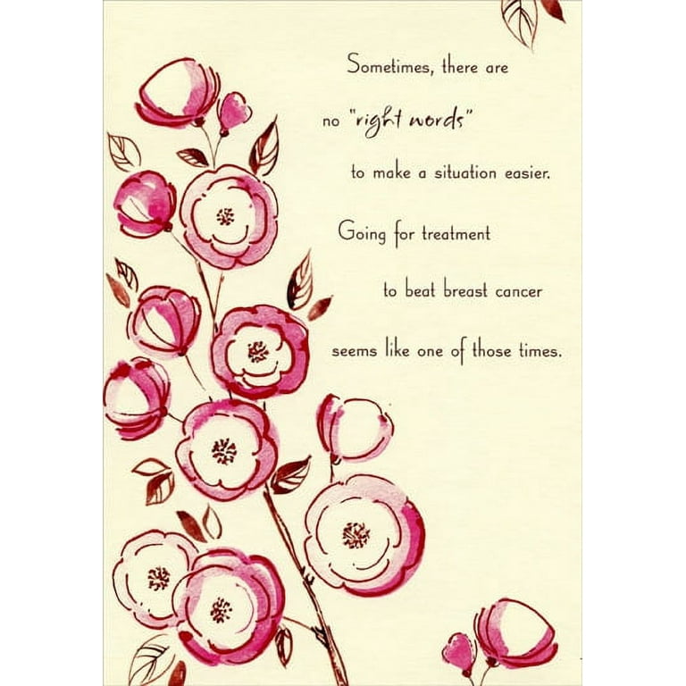 Designer Greetings No Right Words: Fight Breast Cancer Support Card 