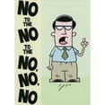 thumbnail image 1 of Designer Greetings No to the No to the No, No, No: Cartoon Man with Raised Arm Humorous / Funny 3D Spring Activated Pop Out Father's Day Card, 1 of 2