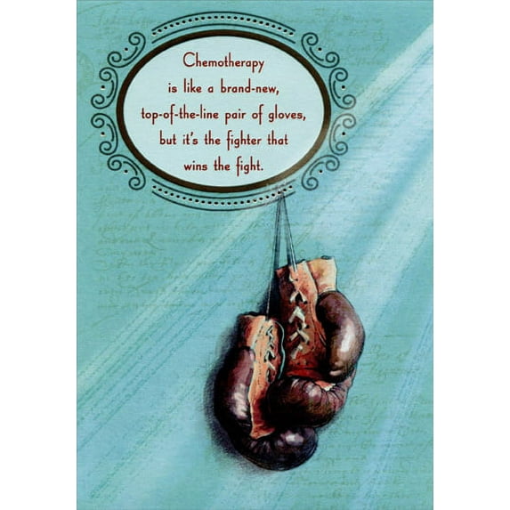 Designer Greetings Pair of Boxing Gloves: Fight Cancer Support Card