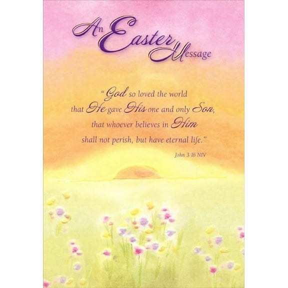 Designer Greetings Pastel Meadow Religious Easter Card