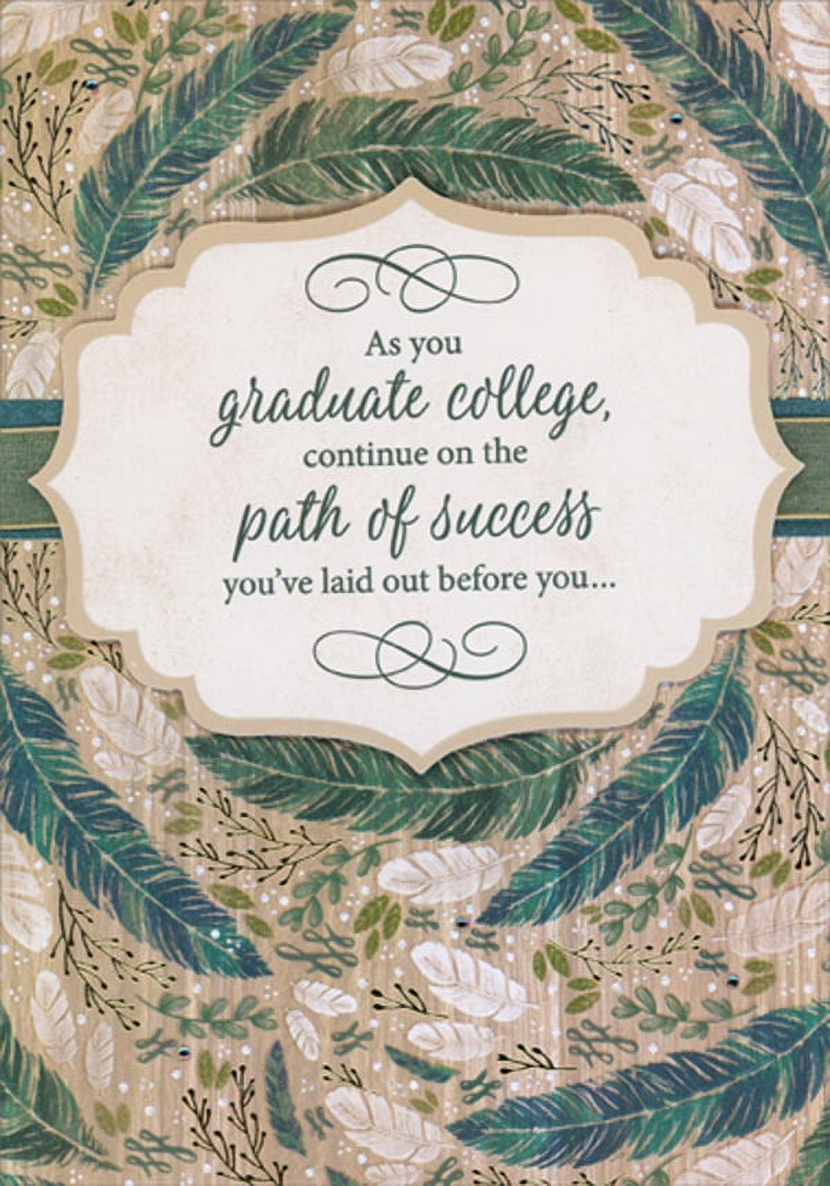 green cards to college grads Grad Folk Floral Graduation Announcement main image 1
