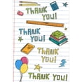 thumbnail image 1 of Designer Greetings Pencils, Calculator, Ruler, Books, Balloons, Stars on Lined Paper Package of 8 Graduation Thank You Notes, 1 of 2