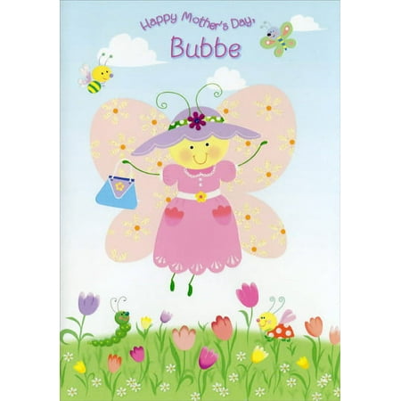 Designer Greetings Pink Ladybug: Bubbe Mother's Day Card