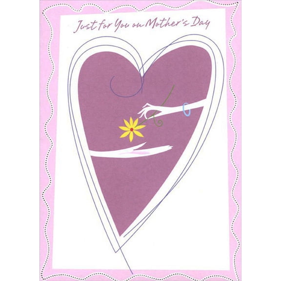 Designer Greetings Placing Flower in Palm Mother's Day Card