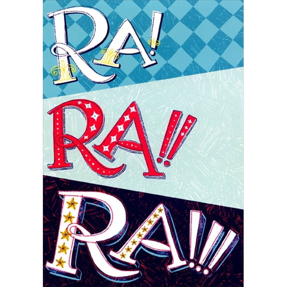 Designer Greetings Ra Ra Ra Cheer Congratulations Card
