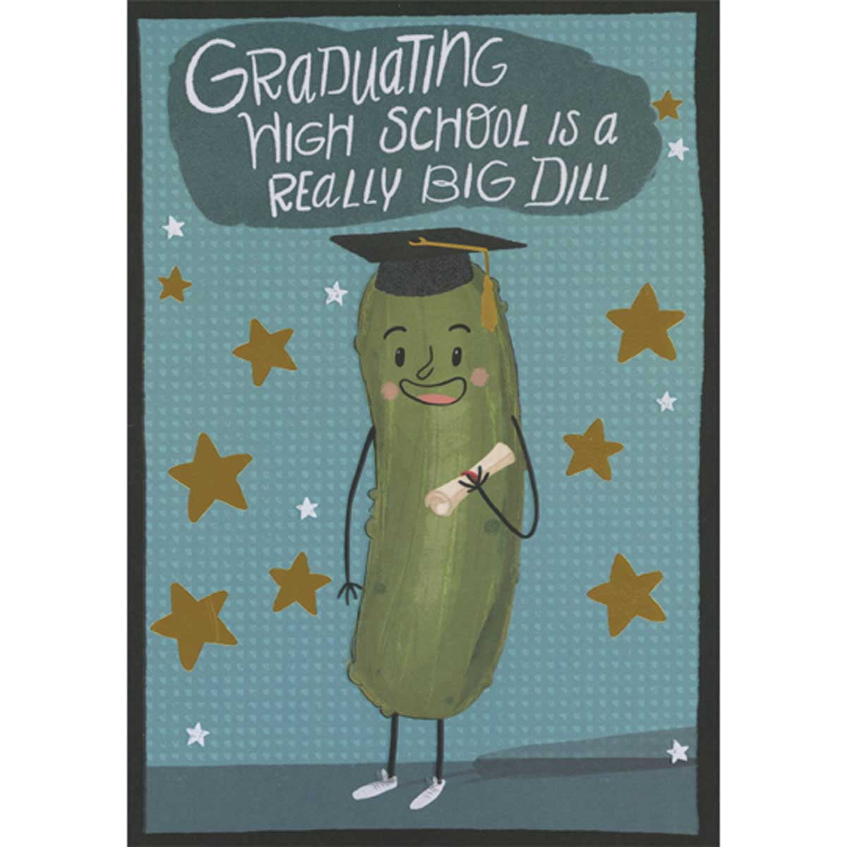 Designer Greetings Really Big Dill Pickle Grad Holding Diploma 3D ...