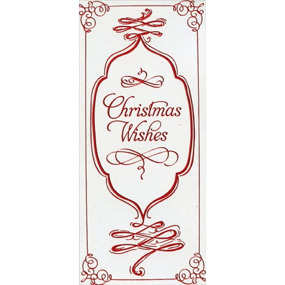 Designer Greetings Red Foil Christmas Wishes Package of 8 Christmas Money / Gift Card Holders