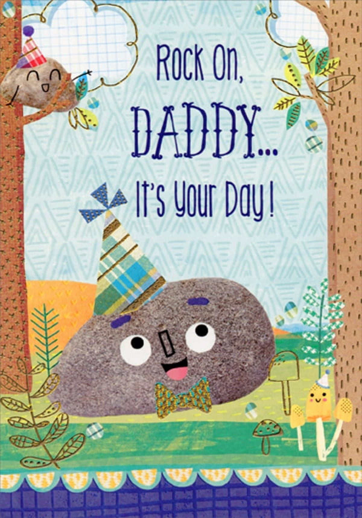 Designer Greetings Rock On Juvenile Birthday Card for Daddy - Walmart.com