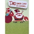 thumbnail image 1 of Designer Greetings Santa Claws is Coming: Crab in Santa Suit 3D Spring Activated Banner Funny / Humorous Christmas Card for Dad, 1 of 2