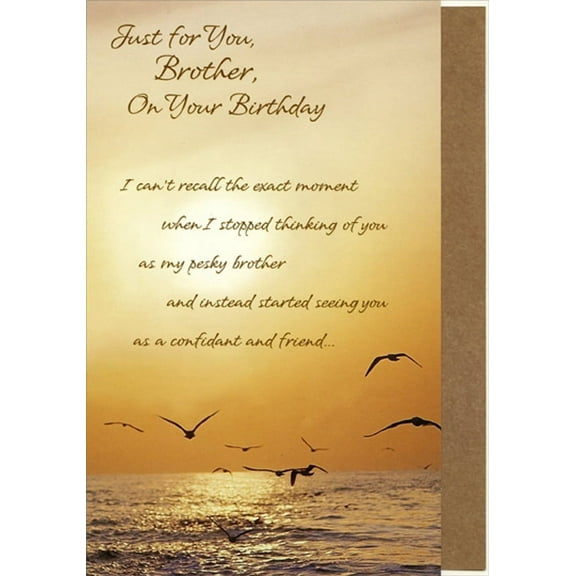Designer Greetings Seagulls Flying Over Ocean Greeting Card, Heavy Cardstock