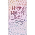 thumbnail image 1 of Designer Greetings Small Repeated Flower, Rainbow and Butterfly Images on Pink with Light Blue Grid Mother's Day Card, 1 of 2
