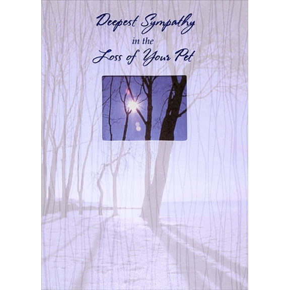 Designer Greetings Sun Shines on Tree Branches Die Cut Window Pet Sympathy Card