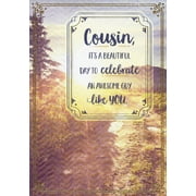 Designer Greetings Tall Evergreen Tree and Path Day to Celebrate Masculine Birthday Card for Cousin