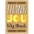 thumbnail image 1 of Designer Greetings Thank You Very Much: White, Yellow, Orange Letters on Light Brown Package of 8 Graduation Thank You Notes, 1 of 2
