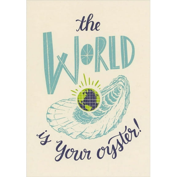 Designer Greetings The World Is Your Oyster Graduation Congratulations Card