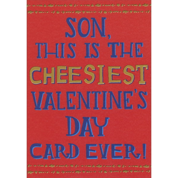 Designer Greetings This Is the Cheesiest Valentine's Day Card Ever 3D Spring Motion Funny / Humorous Valentine's Day Card for Son