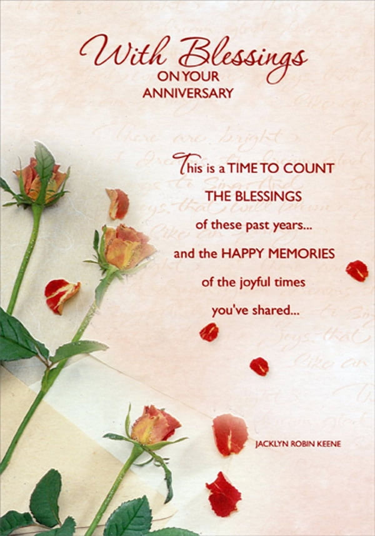 Designer Greetings Wedding Anniversary Card with Inside Greeting -  Walmart.com, image size:1200x1714