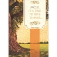 thumbnail image 1 of Designer Greetings Time to Give Thanks: Hearty Tree on Lush Lawn Thanksgiving Card for Uncle, 1 of 2