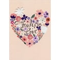 thumbnail image 1 of Designer Greetings Truly in Love Heart with Die Cut Flower Shaped Windows Wedding Anniversary Congratulations Card for Couple, 1 of 2