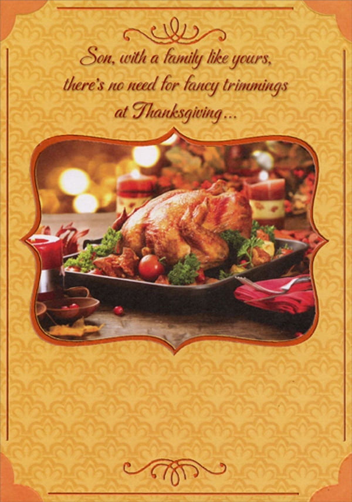 Happy Thanksgiving Son and Family Greeting Card w/Envelope - Walmart.com